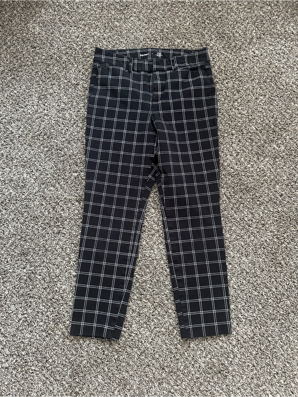 Old Navy High-Rise Pixie Secret Smooth Pants Black & White Size 4